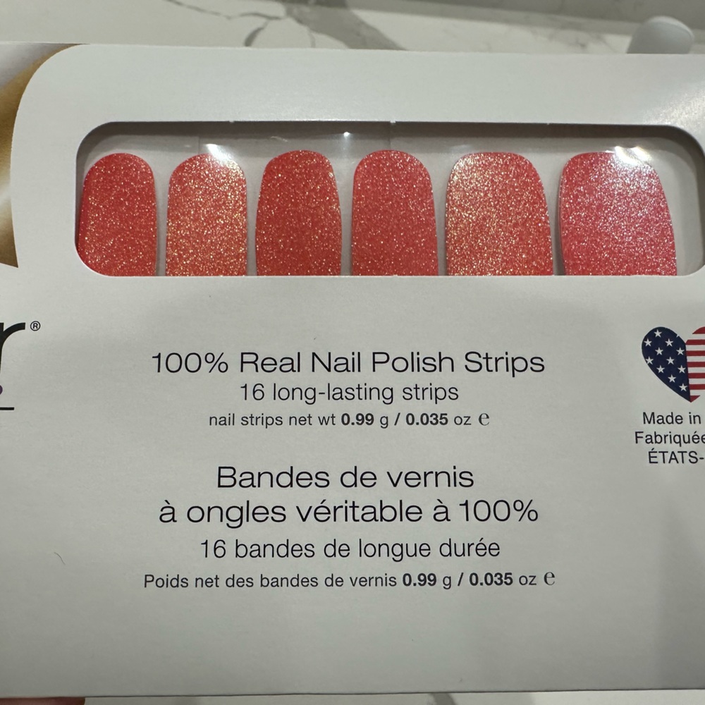 Shimmer Red Orange Nails ♥️🧡 Color Street Heat Wave Nail Strips